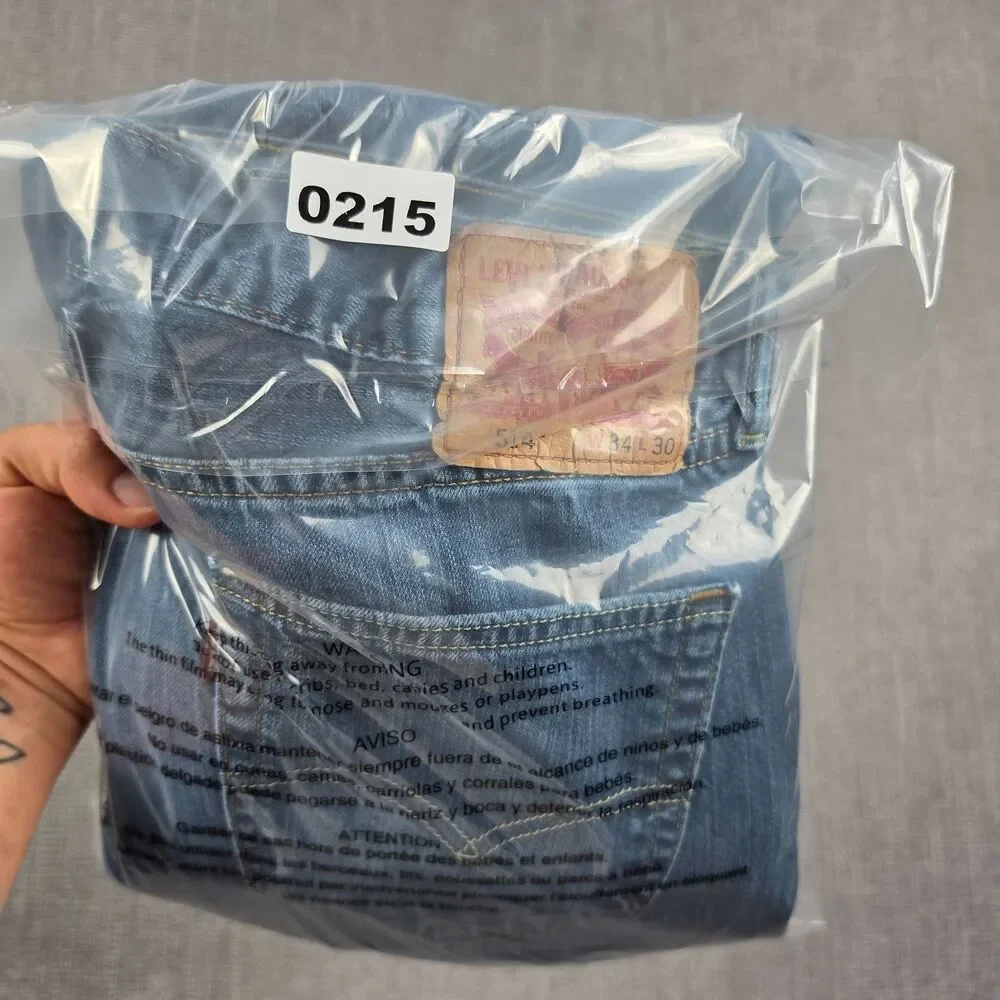 Levi's 514 Straight Leg Jeans Men's 34x30 Medium Wash Blue Denim Western 2000s